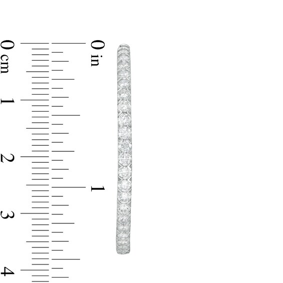 2 CT. T.w. Certified Lab-Grown Diamond Hoop Earrings in 14K White Gold (F/Si2)