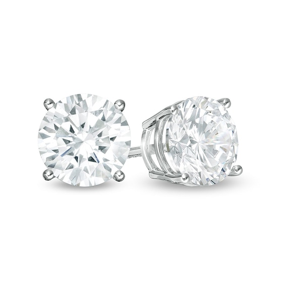 CT. T.w. Certified Lab-Grown Diamond Solitaire Stud Earrings in 14K White Gold (F/Si2