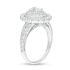 Thumbnail Image 3 of 1-1/2 CT. T.W. Oval Diamond Double Frame Vintage-Style Engagement Ring in 14K White Gold
