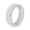 3 CT. T.W. Diamond Scallop Edge Vintage-Style Eternity Anniversary Band in 14K White Gold