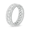 Thumbnail Image 3 of 3 CT. T.W. Diamond Scallop Edge Vintage-Style Eternity Anniversary Band in 14K White Gold