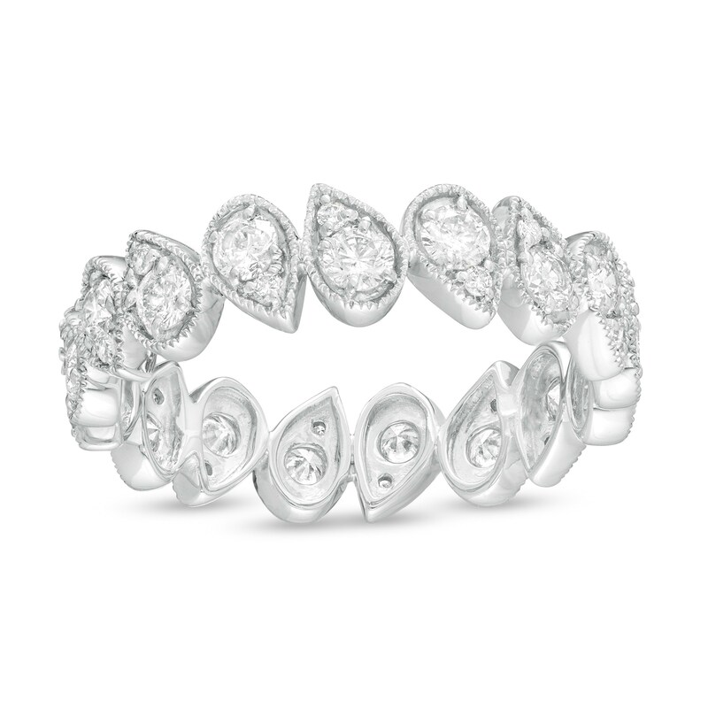 1 CT. T.W. Diamond Pear-Shaped Eternity Band in 14K White Gold