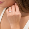 Thumbnail Image 2 of 1-1/2 CT. T.W. Certified Oval Lab-Grown Diamond Lined Past Present Future® Engagement Ring in 14K White Gold (G/SI2)