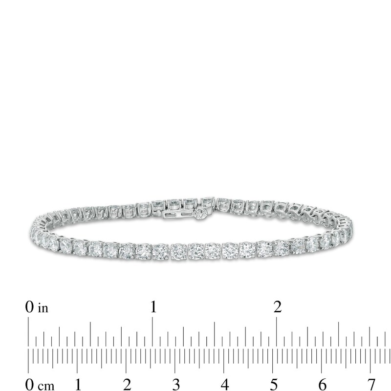 Main Image 4 of 7 CT. T.W. Certified Lab-Grown Diamond Tennis Bracelet in 14K White Gold (F/SI2) - 7.25"