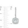 Thumbnail Image 3 of 1 CT. T.W. Lab-Grown Diamond Double Cushion Frame Drop Earrings in 14K White Gold (F/SI2)