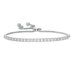 1 CT. T.W. Certified Lab-Created Diamond Tennis Bolo Bracelet in 14K White Gold (F/SI2) - 9.0&quot;