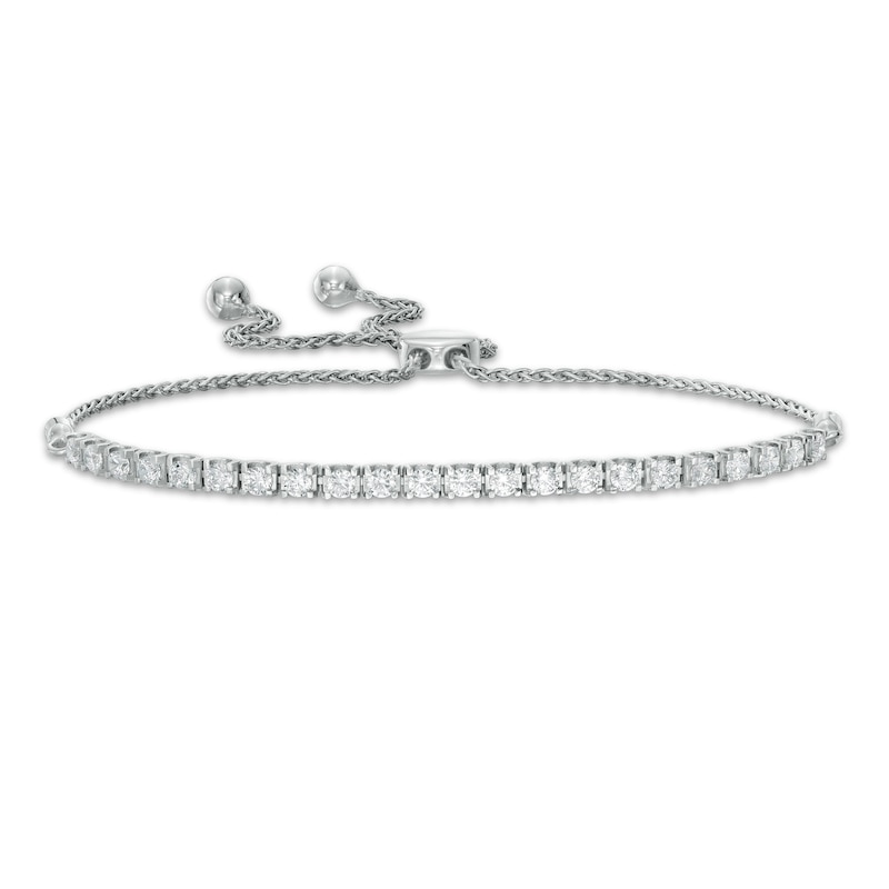 1 CT. T.W. Certified Lab-Created Diamond Tennis Bolo Bracelet in 14K White Gold (F/SI2) - 9.0"