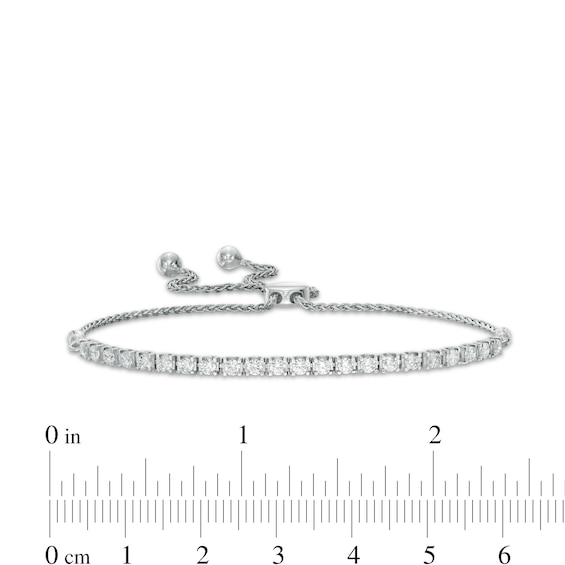 1 CT. T.w. Certified Lab-Grown Diamond Tennis Bolo Bracelet in 14K White Gold (F/Si2) - 9.0"