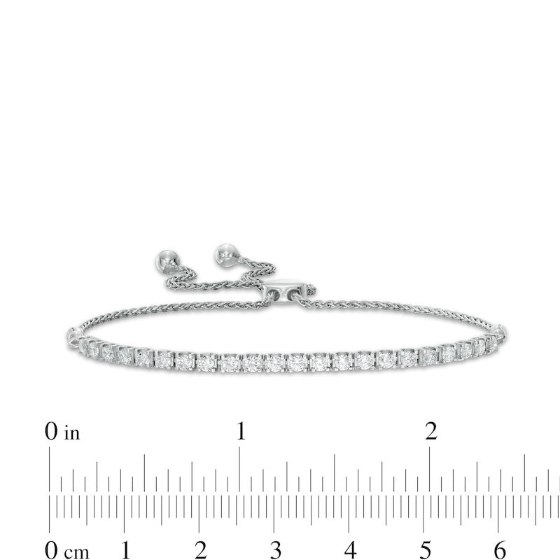 1 CT. T.W. Certified Lab-Created Diamond Tennis Bolo Bracelet in 14K White Gold (F/SI2) - 9.0"