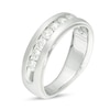 Thumbnail Image 3 of 1 CT. T.W. Diamond Satin Wedding Band in 10K White Gold