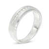 Thumbnail Image 3 of 1/2 CT. T.W. Diamond Satin Wedding Band in 10K White Gold