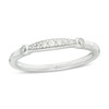 1/10 CT. T.W. Diamond Vintage-Style Anniversary Band in Sterling Silver