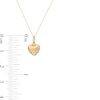 Thumbnail Image 2 of Child's Puffed Heart Pendant in 14K Gold - 13"