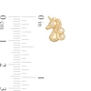 Thumbnail Image 3 of Child's Cubic Zirconia Mini Unicorn Stud Earrings in 14K Gold