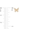 Child's Cubic Zirconia Butterfly Stud Earrings in 14K Gold