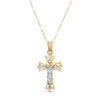 Thumbnail Image 1 of Child's Crucifix Pendant in 14K Two-Tone Gold - 13"