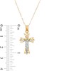Thumbnail Image 3 of Child's Crucifix Pendant in 14K Two-Tone Gold - 13"