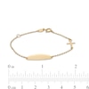 Thumbnail Image 3 of Child's Oval ID and Cross Bracelet in 14K Gold - 6"