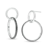 Vera Wang Love Collection 1/2 CT. T.W. Black Diamond Interlocking Circles Drop Earrings in Sterling Silver