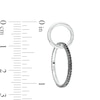 Thumbnail Image 2 of Vera Wang Love Collection 1/2 CT. T.W. Black Diamond Interlocking Circles Drop Earrings in Sterling Silver