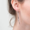 Thumbnail Image 2 of Vera Wang Love Collection 1/3 CT. T.W. Black Diamond Linear Drop Earrings in Sterling Silver