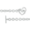 Thumbnail Image 2 of The Kindred Heart from Vera Wang Love Collection 1/10 CT. T.W. Diamond Toggle Bracelet in Sterling Silver