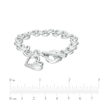 Thumbnail Image 4 of The Kindred Heart from Vera Wang Love Collection 1/10 CT. T.W. Diamond Toggle Bracelet in Sterling Silver