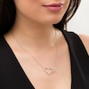 Thumbnail Image 1 of Vera Wang Love Collection 1/6 CT. T.W. Diamond Interlocking Double Heart Necklace in Sterling Silver - 19"