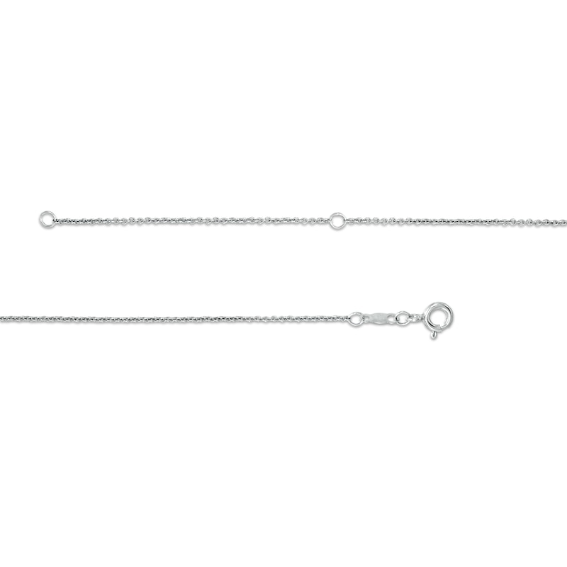Main Image 3 of Vera Wang Love Collection 1/6 CT. T.W. Diamond Interlocking Double Heart Necklace in Sterling Silver - 19"