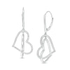 Thumbnail Image 1 of The Kindred Heart from Vera Wang Love Collection 1/3 CT. T.W. Diamond Interlocking Drop Earrings in Sterling Silver
