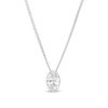 Thumbnail Image 1 of 1/3 CT. Oval Diamond Solitaire Pendant in 14K White Gold