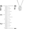 Thumbnail Image 3 of 1/3 CT. Oval Diamond Solitaire Pendant in 14K White Gold