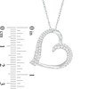 Thumbnail Image 3 of 1/2 CT. T.W. Diamond Tilted Heart Pendant in Sterling Silver