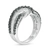 Thumbnail Image 3 of 1 CT. T.W. Enhanced Black and White Diamond Bypass Loop Ring in 10K White Gold
