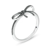 Thumbnail Image 2 of Vera Wang Love Collection 1/4 CT. T.W. Black Diamond Bow Ring in Sterling Silver