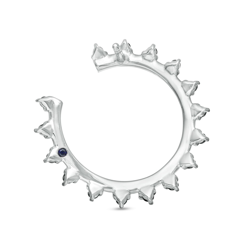 Main Image 2 of Vera Wang Love Collection 5/8 CT. T.W. Black Diamond Sunburst Drop Earrings in Sterling Silver