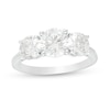 3 CT. T.W. Certified Lab-Created Diamond Past Present Future® Engagement Ring in 14K White Gold (G/SI2)