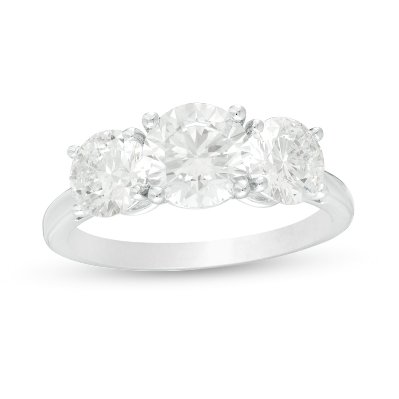 Main Image 1 of 3 CT. T.W. Certified Lab-Grown Diamond Past Present Future® Engagement Ring in 14K White Gold (G/SI2)