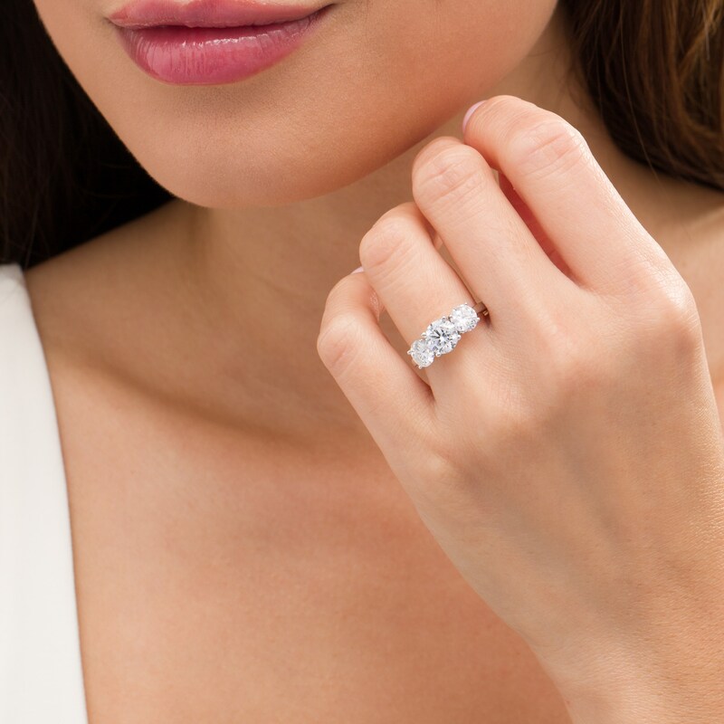 Main Image 2 of 3 CT. T.W. Certified Lab-Grown Diamond Past Present Future® Engagement Ring in 14K White Gold (G/SI2)