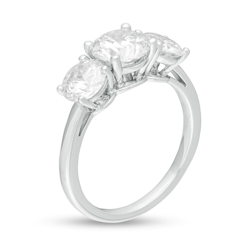 Main Image 3 of 3 CT. T.W. Certified Lab-Grown Diamond Past Present Future® Engagement Ring in 14K White Gold (G/SI2)