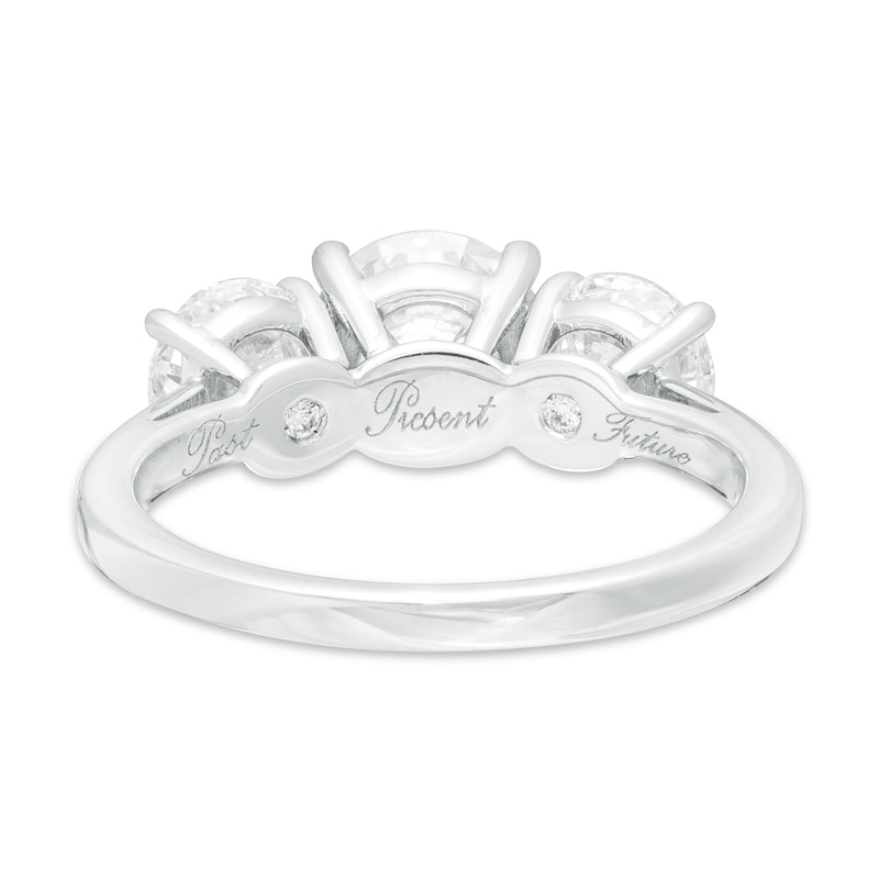 Main Image 4 of 3 CT. T.W. Certified Lab-Grown Diamond Past Present Future® Engagement Ring in 14K White Gold (G/SI2)