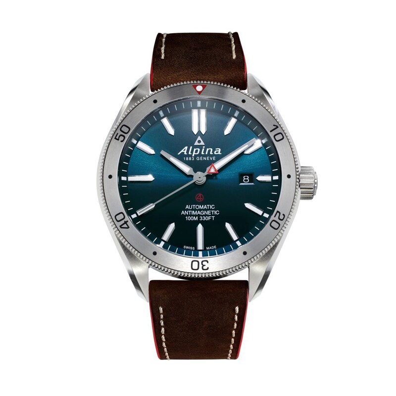 Main Image 1 of Men's Alpina Alpiner 4 Automatic Strap Watch with Blue Dial (Model: AL-525NS5AQ6)