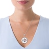 Thumbnail Image 2 of Engravable Photo Lotus Flower Swivel Disc Pendant in 14K White, Yellow or Rose Gold (1 Image and 4 Lines)
