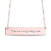 Thumbnail Image 2 of Engravable Name Heart in Paw Print Bar Pet Necklace in 14K White, Yellow or Rose Gold (2 Lines)