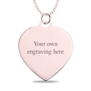 Thumbnail Image 2 of Engravable Map Heart Disc Pendant in 14K White, Yellow or Rose Gold (1 Address and 3 Lines)