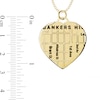 Thumbnail Image 3 of Engravable Map Heart Disc Pendant in 14K White, Yellow or Rose Gold (1 Address and 3 Lines)