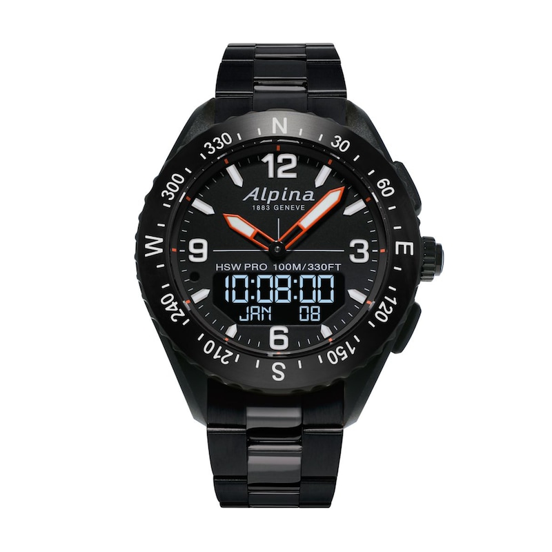 Men's Alpina Alpiner Black PVD Watch with Black Dial (Model: AL-283LBB5AQ6B)