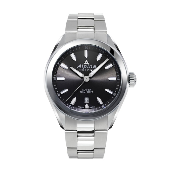 Men's Alpina Alpiner Watch with Black Dial (Model: Al-240Gs4E6B)