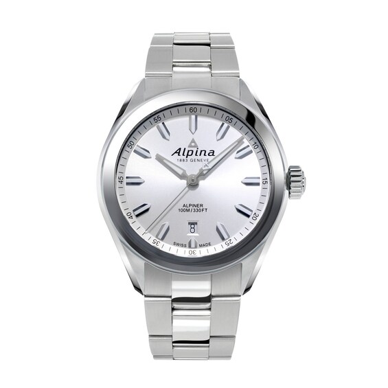Men's Alpina Alpiner Watch with White Dial (Model: Al-240Ss4E6B)