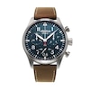 Thumbnail Image 1 of Men's Alpina Startimer Pilot Chronograph Big Date Strap Watch with Blue Dial (Model: AL-372N4S6)